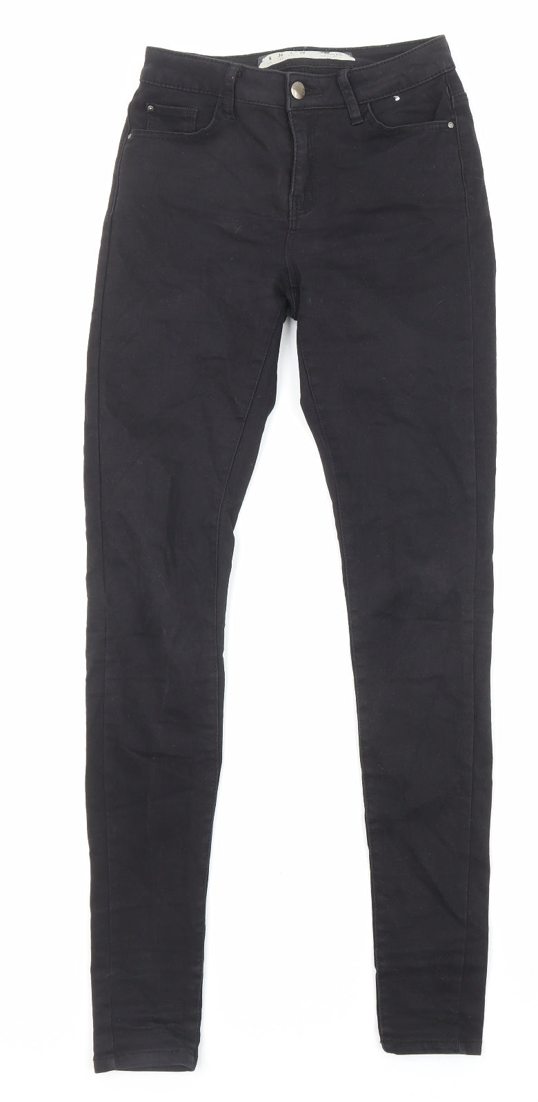 Denim & Co. Womens Black Cotton Skinny Jeans Size 8 L29 in Regular Zip - Waist 22 inches