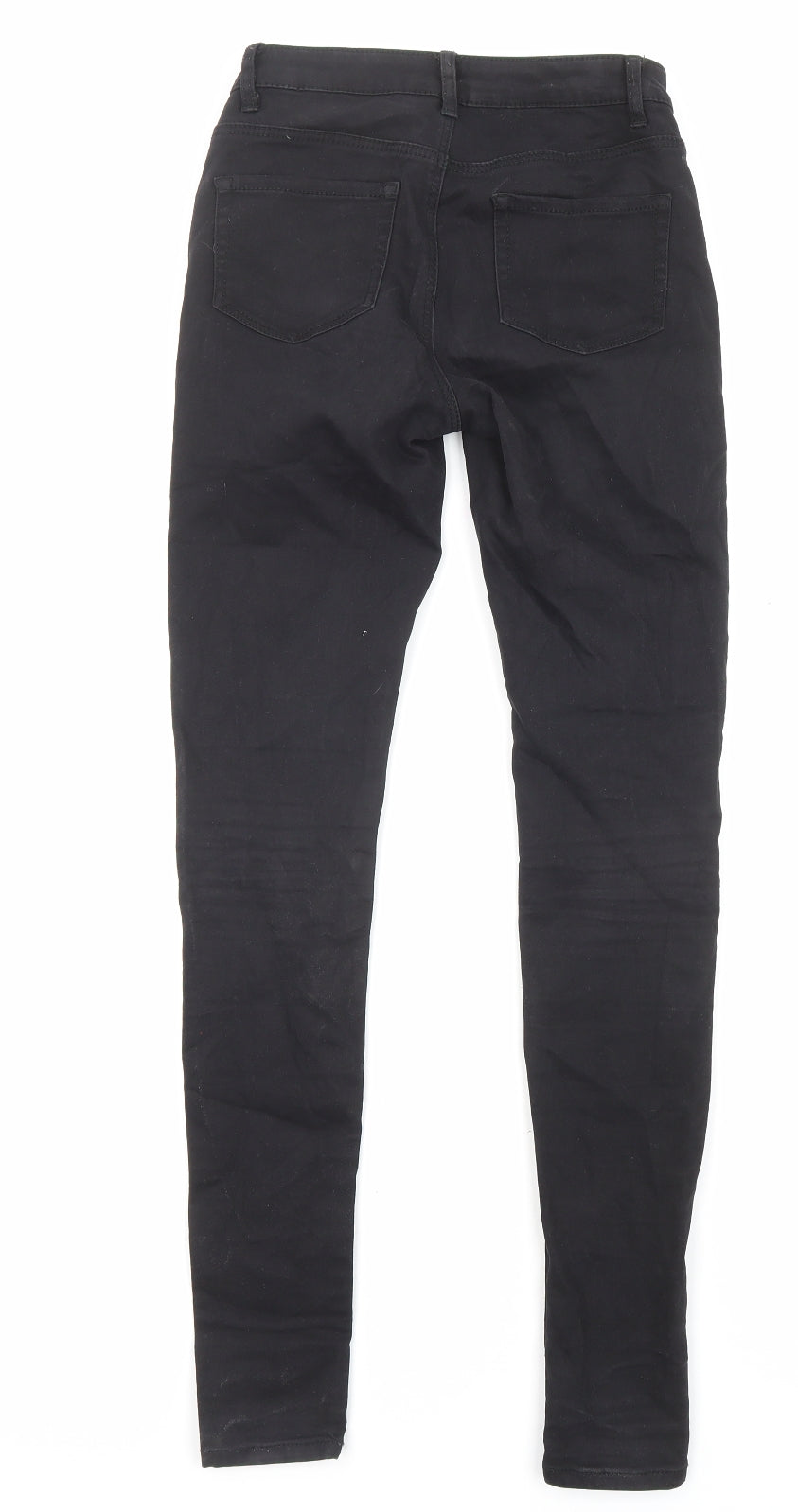 Denim & Co. Womens Black Cotton Skinny Jeans Size 8 L29 in Regular Zip - Waist 22 inches