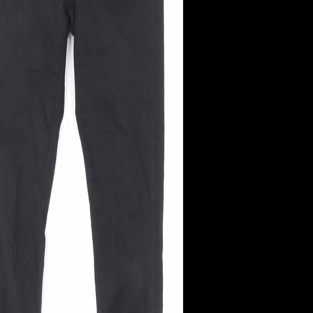 Denim & Co. Womens Black Cotton Skinny Jeans Size 8 L29 in Regular Zip - Waist 22 inches