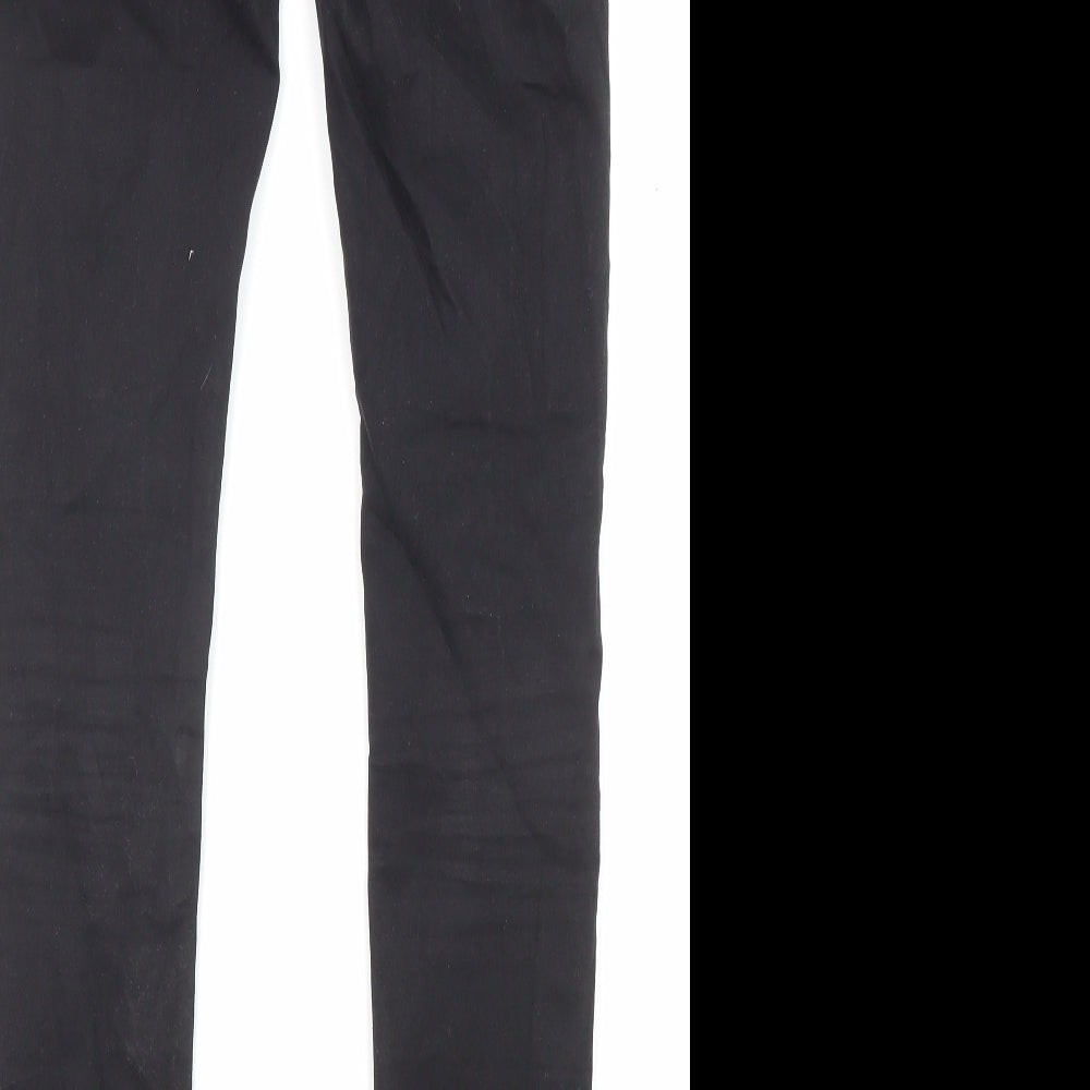 Denim & Co. Womens Black Cotton Skinny Jeans Size 8 L29 in Regular Zip - Waist 22 inches