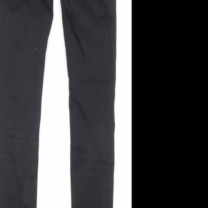 Denim & Co. Womens Black Cotton Skinny Jeans Size 8 L29 in Regular Zip - Waist 22 inches