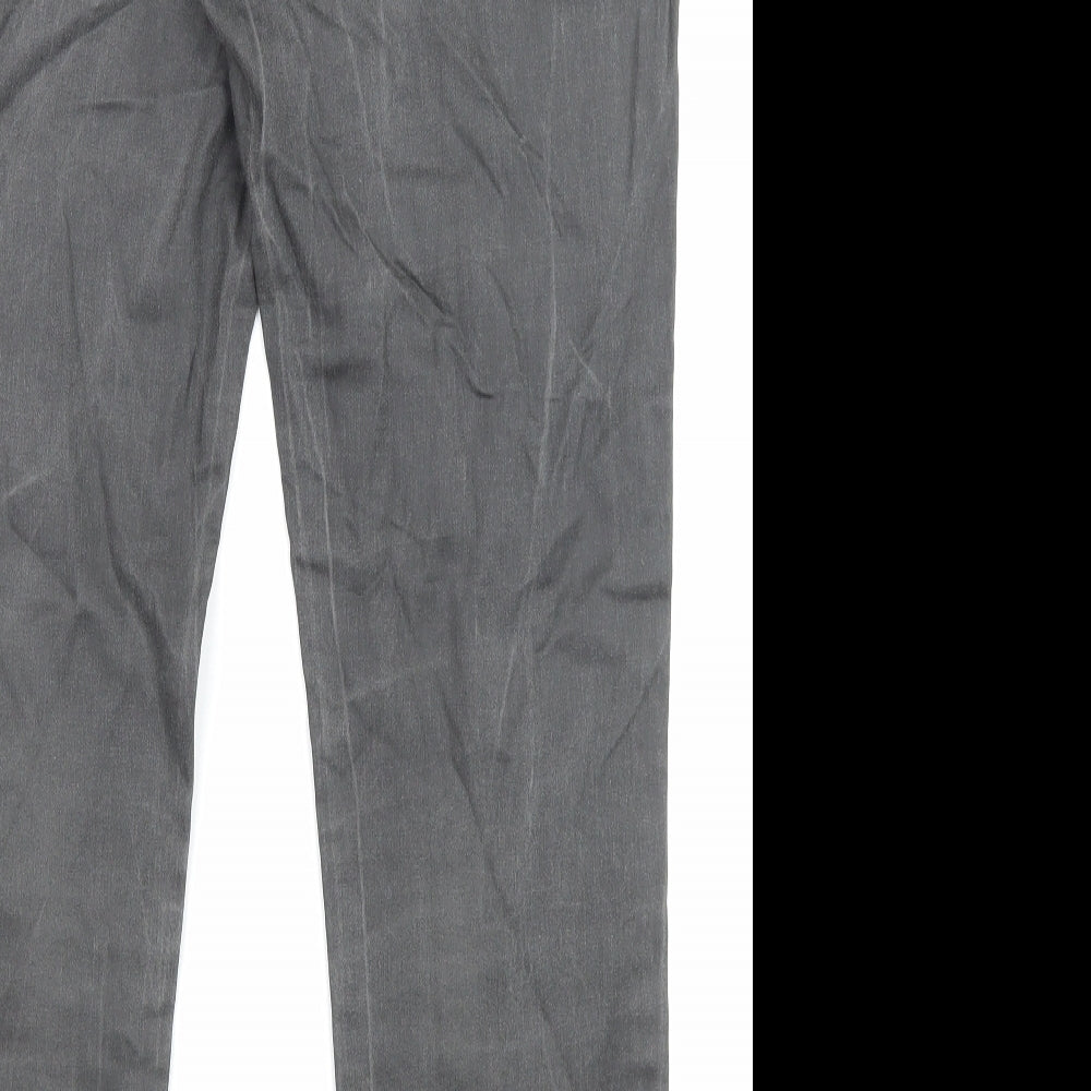 1.2.3 Paris Womens Grey Cotton Straight Jeans Size 8 L26 in Regular Zip - Pockets