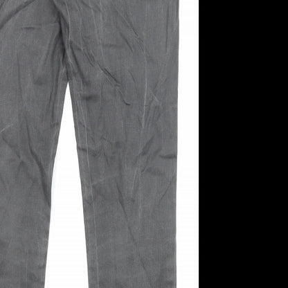 1.2.3 Paris Womens Grey Cotton Straight Jeans Size 8 L26 in Regular Zip - Pockets