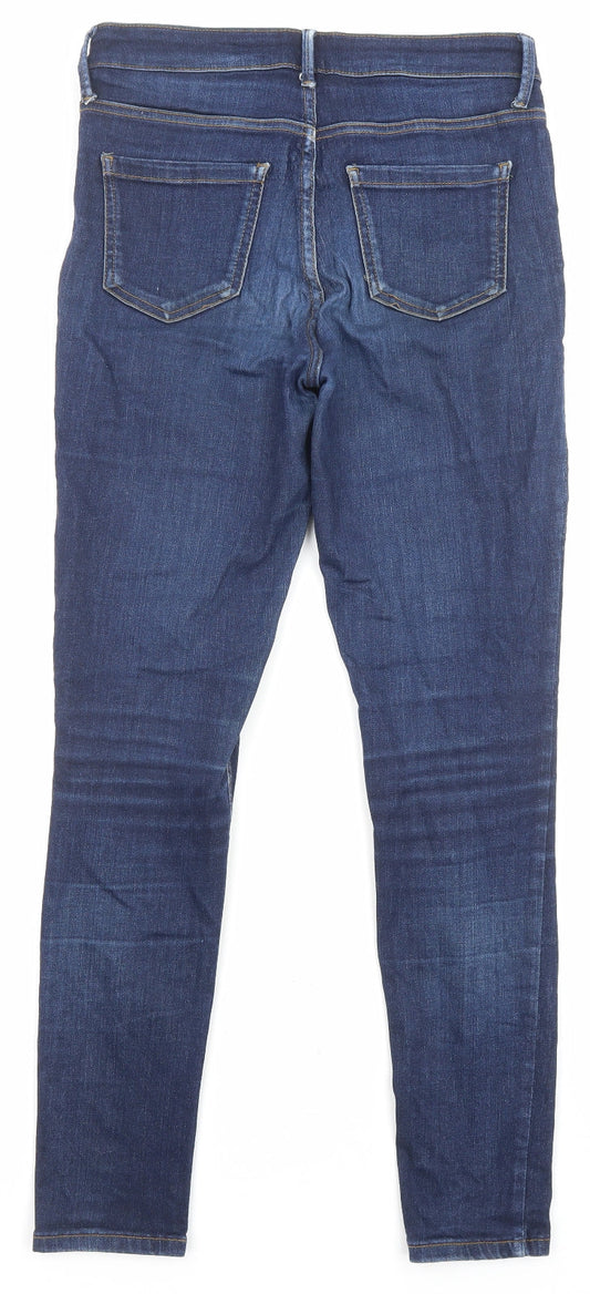 Oasis Womens Black Cotton Straight Jeans Size 10 L28 in Regular Zip - Pockets