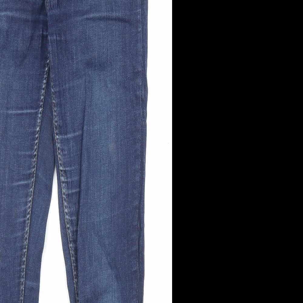 Oasis Womens Black Cotton Straight Jeans Size 10 L28 in Regular Zip - Pockets