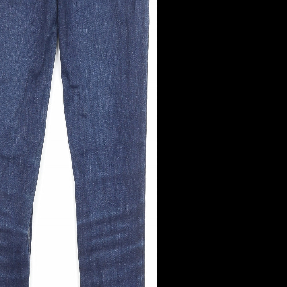 Oasis Womens Black Cotton Straight Jeans Size 10 L28 in Regular Zip - Pockets