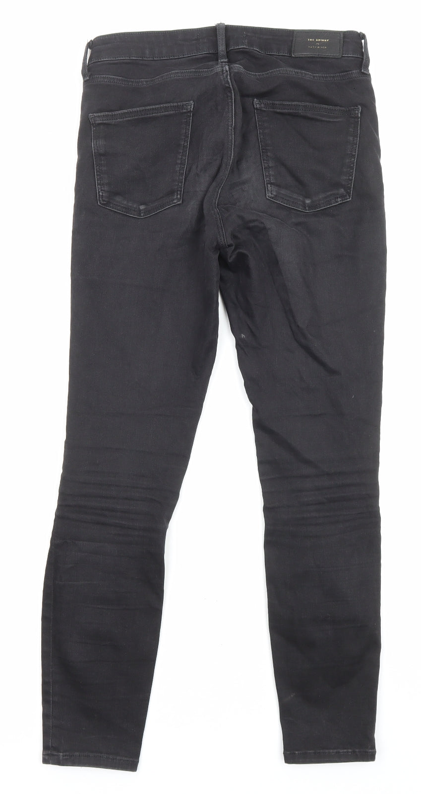 Zara Womens Black Cotton Skinny Jeans Size 10 L26 in Regular Zip - Pockets