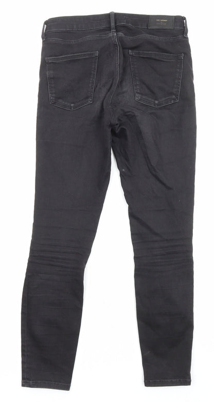 Zara Womens Black Cotton Skinny Jeans Size 10 L26 in Regular Zip - Pockets