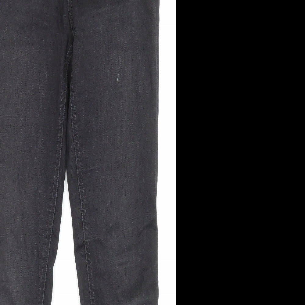 Zara Womens Black Cotton Skinny Jeans Size 10 L26 in Regular Zip - Pockets