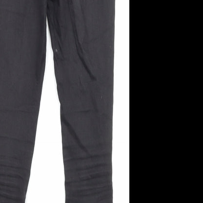 Zara Womens Black Cotton Skinny Jeans Size 10 L26 in Regular Zip - Pockets