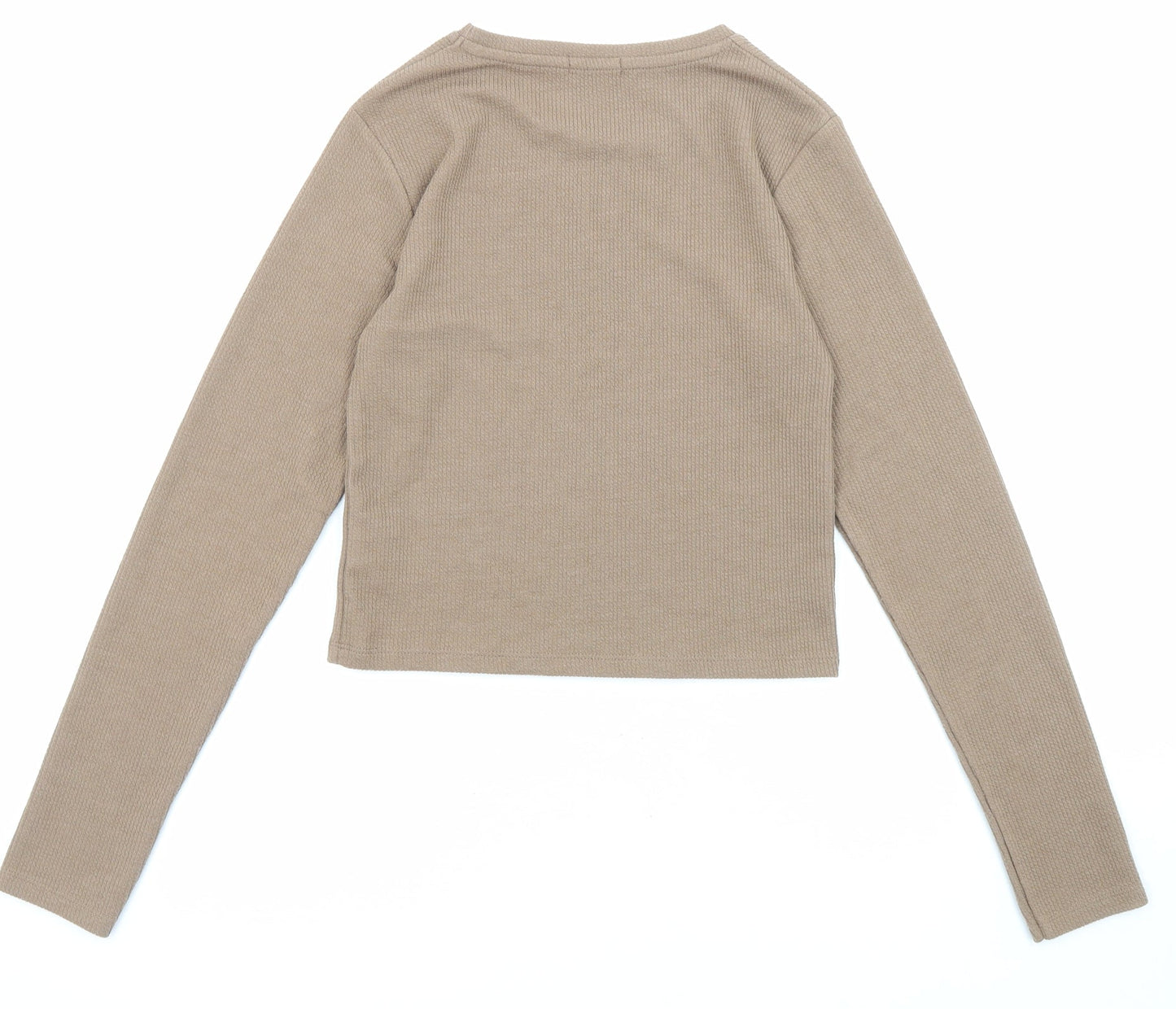 Womens UK Size M Stradivarius Brown Basic T-Shirt
