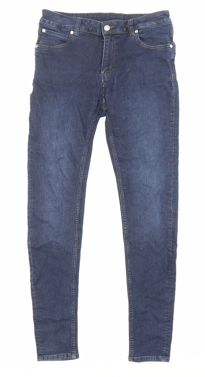 Cheap Monday Womens Blue Cotton Skinny Jeans Size 30 L31 in Regular Zip - Pockets