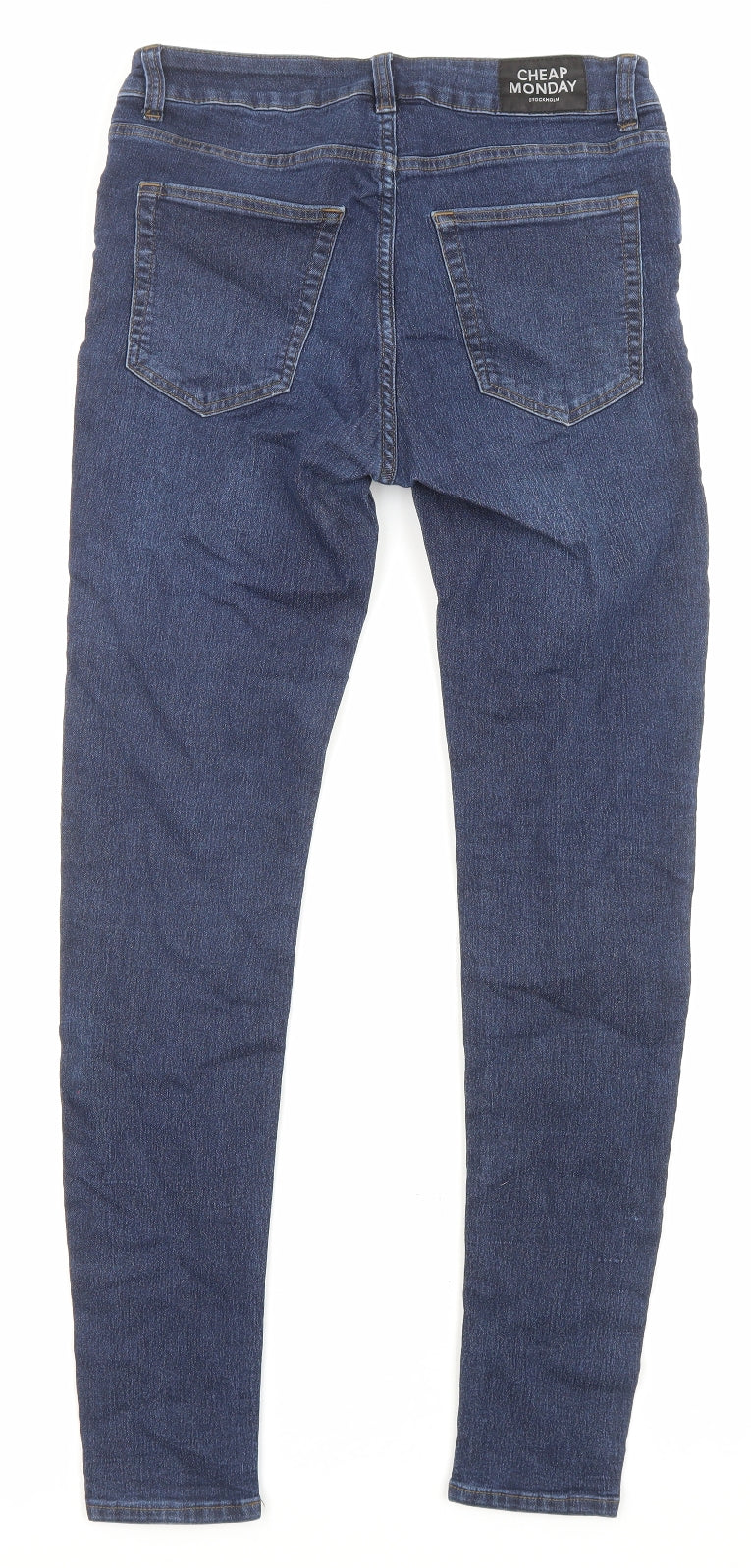 Cheap Monday Womens Blue Cotton Skinny Jeans Size 30 L31 in Regular Zip - Pockets