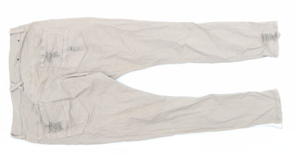 Sons Of Heroes Womens Beige Cotton Straight Jeans Size 31 in L26 in Regular Zip - Pockets