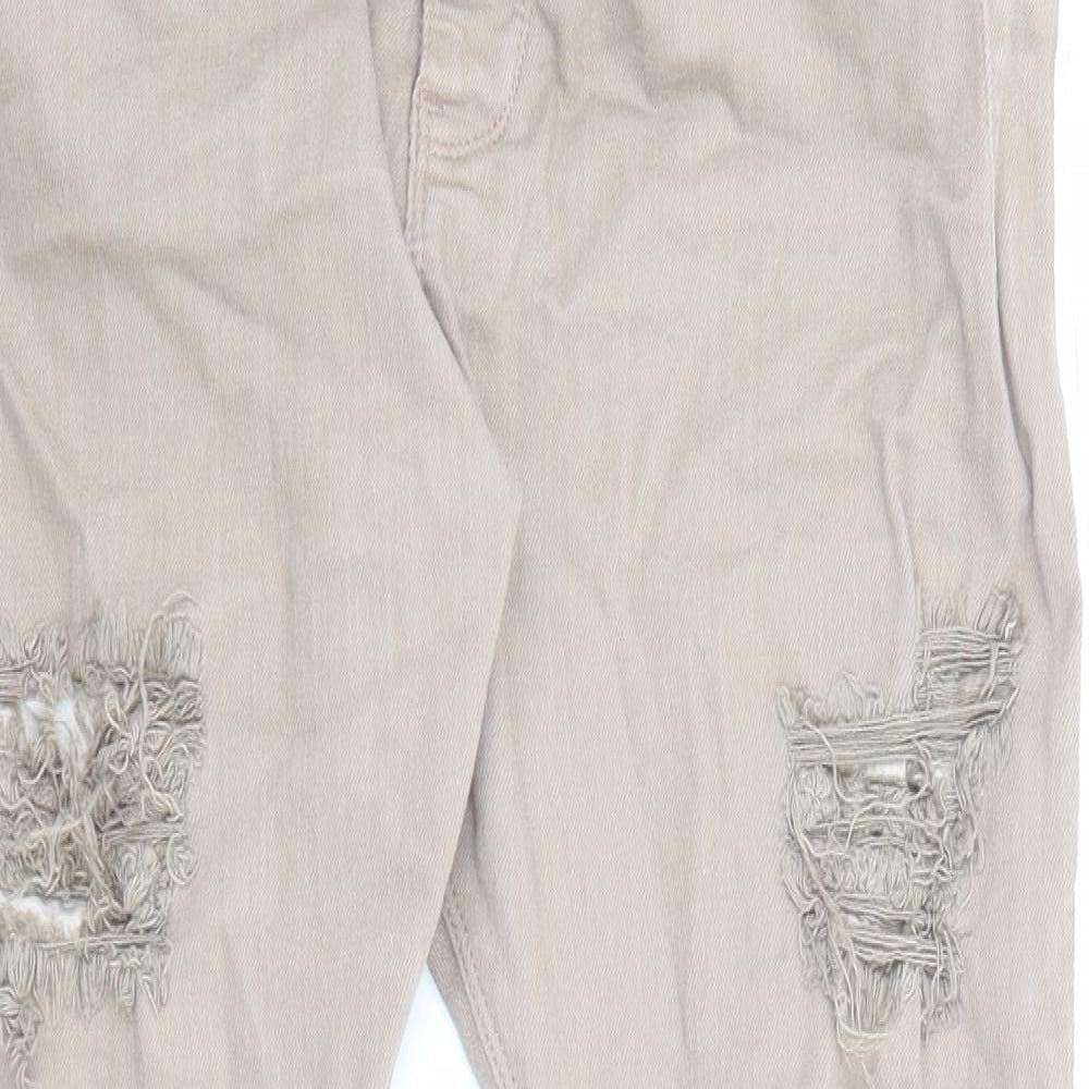 Sons Of Heroes Womens Beige Cotton Straight Jeans Size 31 in L26 in Regular Zip - Pockets
