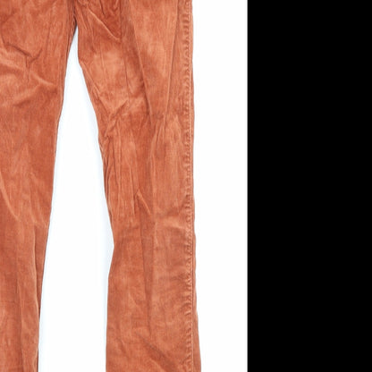 Womens UK Size 25 Lee Regular Fit  Orange Trousers