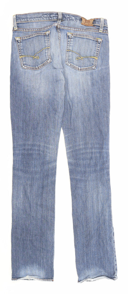 Ruehl Womens Blue Cotton Straight Jeans Size 28 in L35 in Regular Zip - Pockets