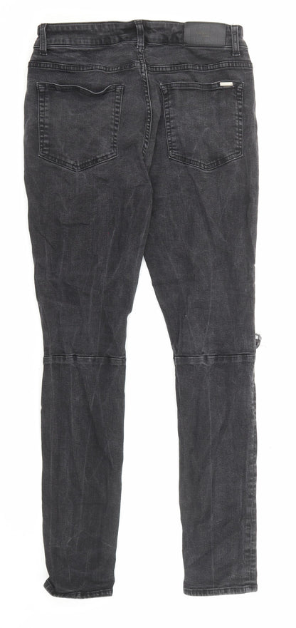 Legend Mens Black Cotton Straight Jeans Size 32 in L32 in Regular Zip - Pockets