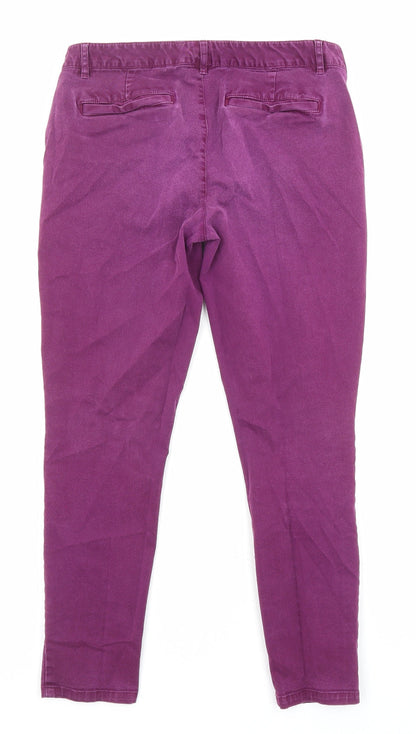 Gap Womens Purple Cotton Straight Jeans Size 6 L26 in Regular Zip - Pockets