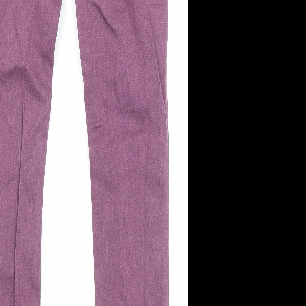 Mih Jeans Womens Purple Cotton Straight Jeans Size 28 in L29 in Regular Zip - Pockets
