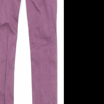 Mih Jeans Womens Purple Cotton Straight Jeans Size 28 in L29 in Regular Zip - Pockets