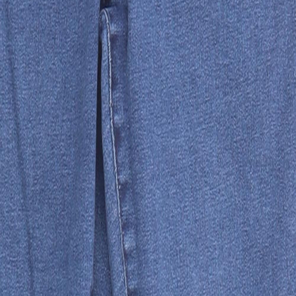 Denim & Co. Womens Blue Cotton Skinny Jeans Size 12 L26 in Regular Zip - Pockets