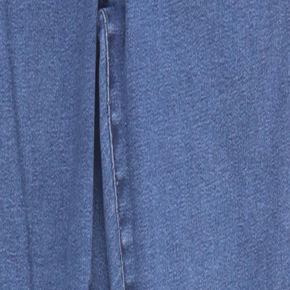 Denim & Co. Womens Blue Cotton Skinny Jeans Size 12 L26 in Regular Zip - Pockets