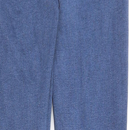Denim & Co. Womens Blue Cotton Skinny Jeans Size 12 L26 in Regular Zip - Pockets