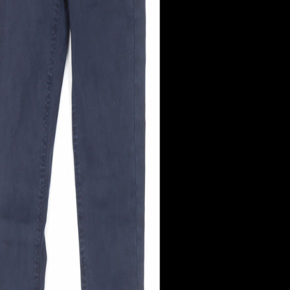 Zara Womens Blue Cotton Skinny Jeans Size 27 in L30 in Regular Zip - Pockets