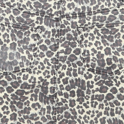 PRETTYLITTLETHING Womens Multicoloured Animal Print Cotton A-Line Skirt Size 8 Zip