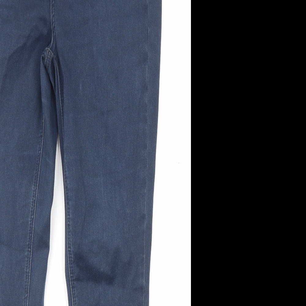 TU Womens Blue Cotton Skinny Jeans Size 12 L27 in Regular Zip - Pockets