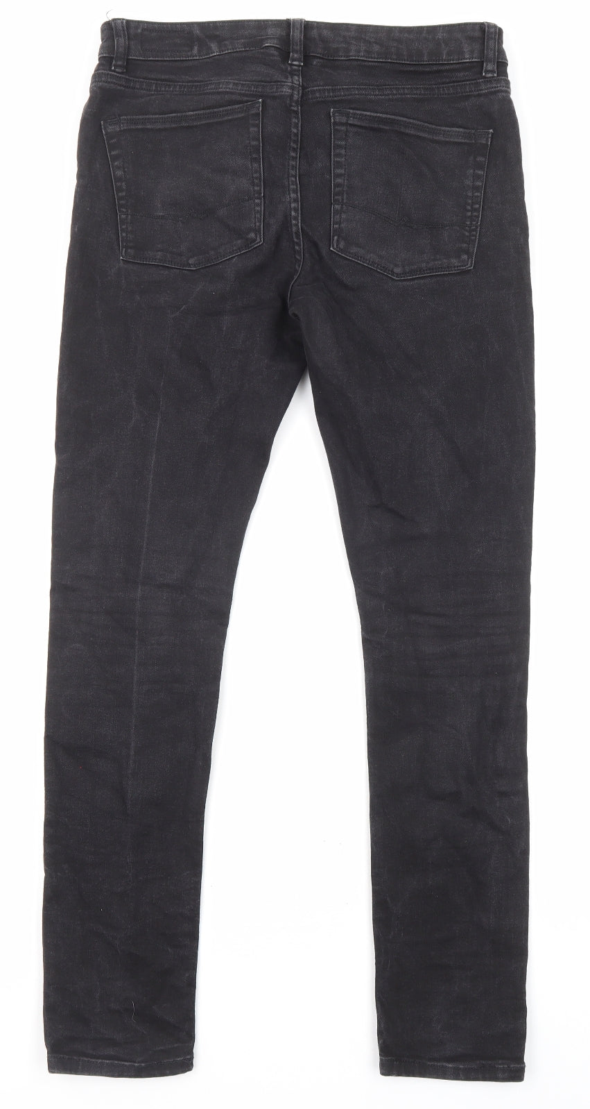 ASOS Mens Black Cotton Skinny Jeans Size 30 in L30 in Regular Zip - Pockets