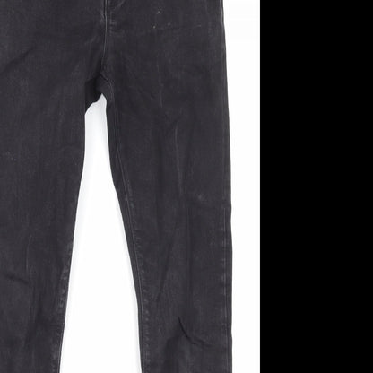 ASOS Mens Black Cotton Skinny Jeans Size 30 in L30 in Regular Zip - Pockets