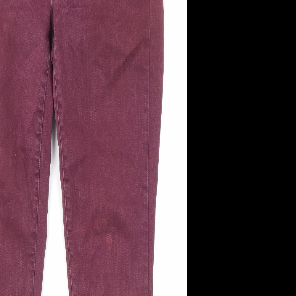 Gap Womens Purple Cotton Straight Jeans Size 28 in L28 in Regular Zip - Pockets