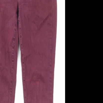 Gap Womens Purple Cotton Straight Jeans Size 28 in L28 in Regular Zip - Pockets