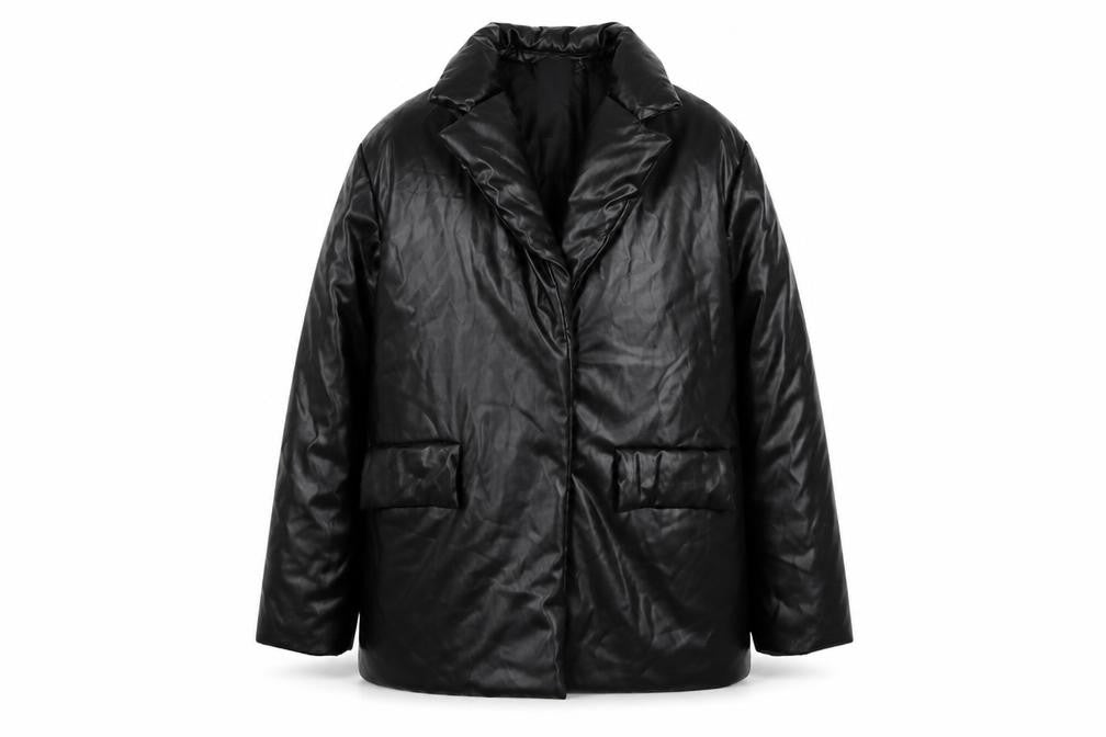 Womens UK Size 10 PRETTYLITTLETHING Black Puffer Jacket