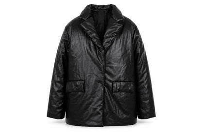 Womens UK Size 10 PRETTYLITTLETHING Black Puffer Jacket