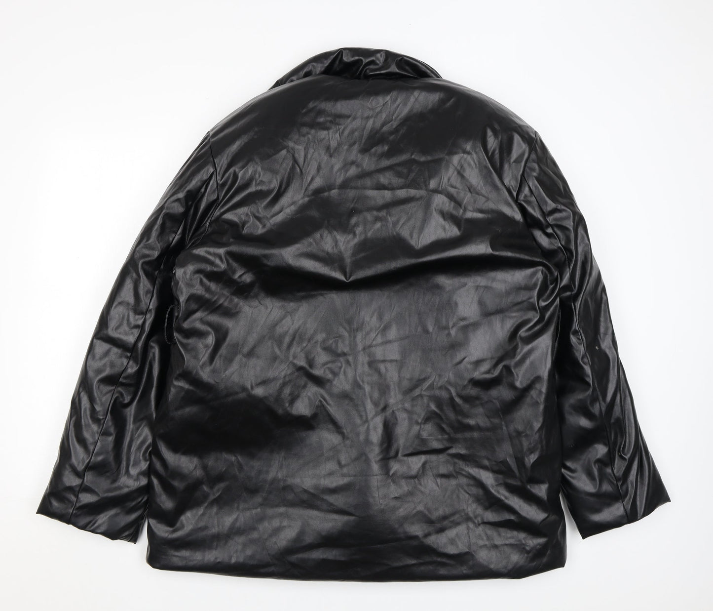 Womens UK Size 10 PRETTYLITTLETHING Black Puffer Jacket