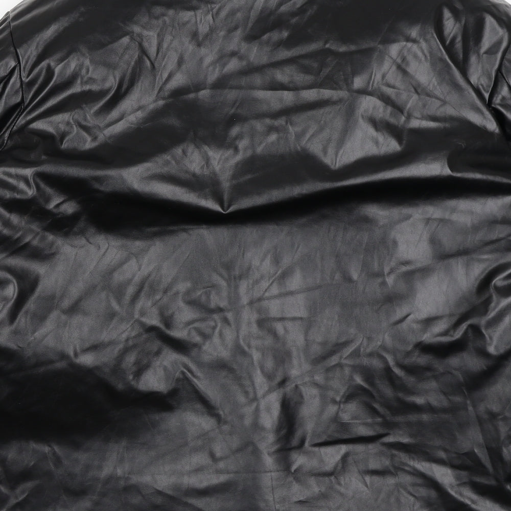Womens UK Size 10 PRETTYLITTLETHING Black Puffer Jacket