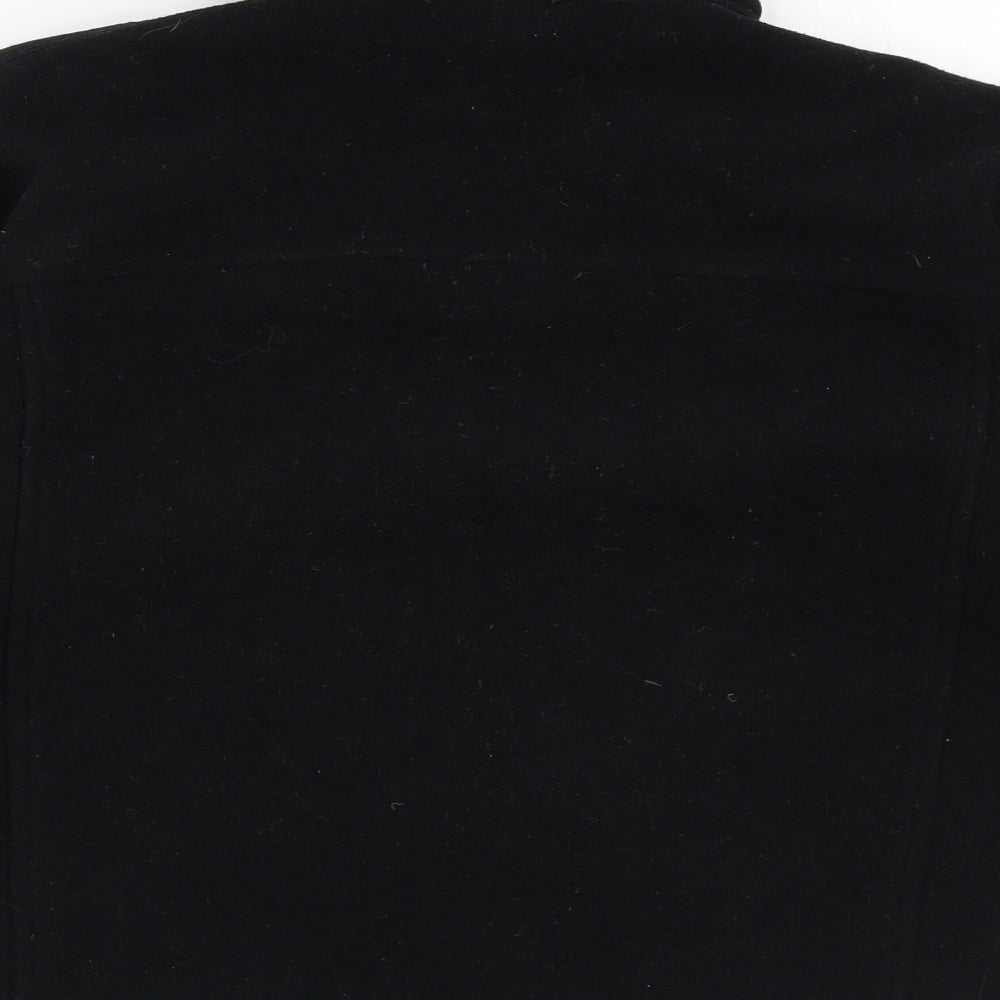 Brand and care label for FG Activewear boys’ black basic jacket jacket, size 8-9, years zip