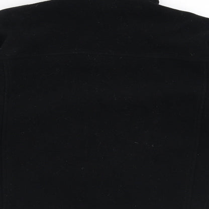 Brand and care label for FG Activewear boys’ black basic jacket jacket, size 8-9, years zip