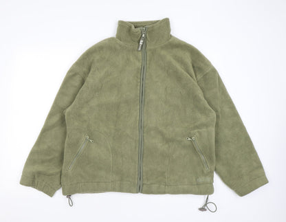 Active Womens Green Bomber Jacket Coat Size 14 Zip