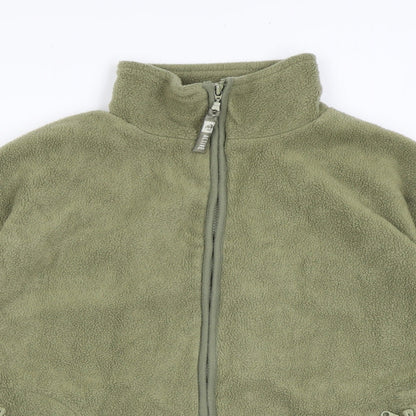 Active Womens Green Bomber Jacket Coat Size 14 Zip