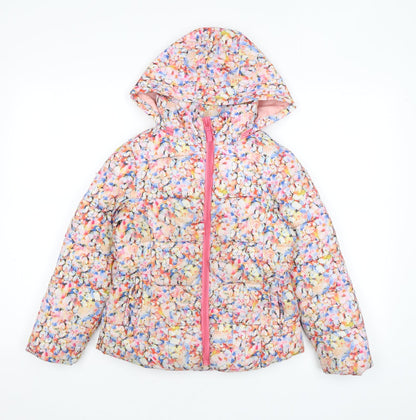 Womens UK Size 8 NEXT Pink Puffer Jacket