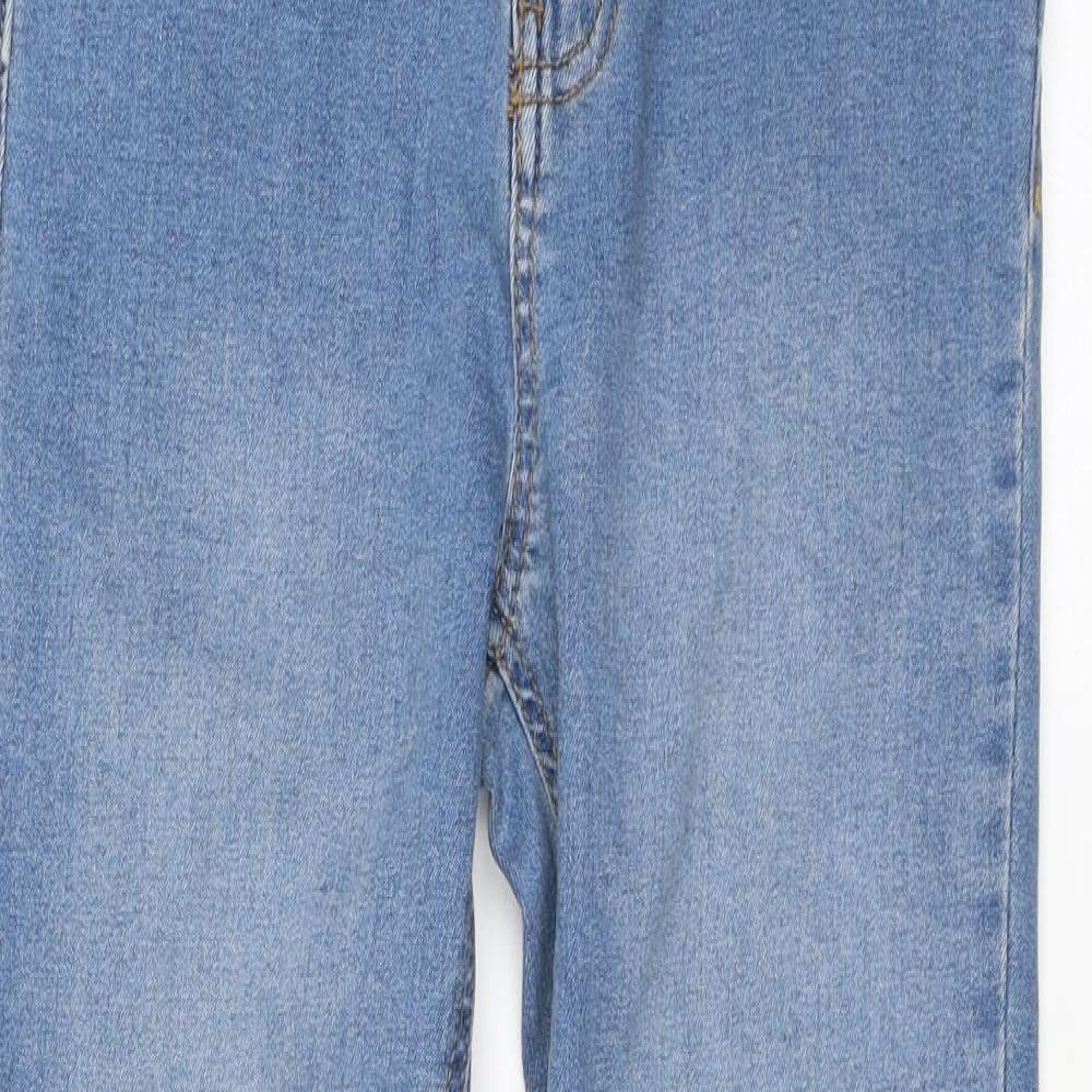 Denim & Co. Womens Blue Cotton Skinny Jeans Size 10 L26 in Regular Zip