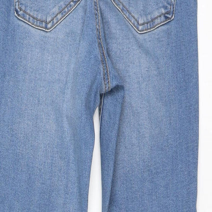 Denim & Co. Womens Blue Cotton Skinny Jeans Size 10 L26 in Regular Zip