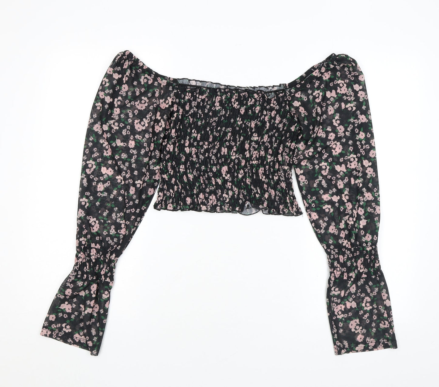 Womens UK Size 8 River Island Black Basic Blouse