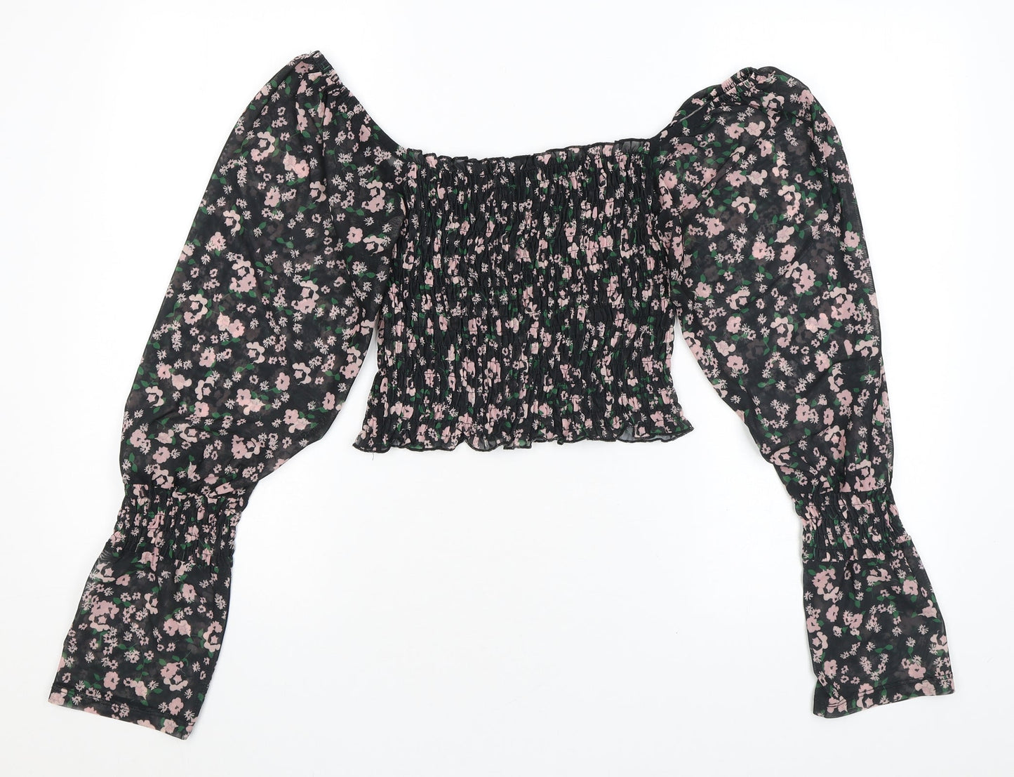 Womens UK Size 8 River Island Black Basic Blouse