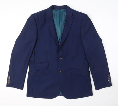 Mens UK Size 40 OneSix5ive Regular Blue Suit Jacket