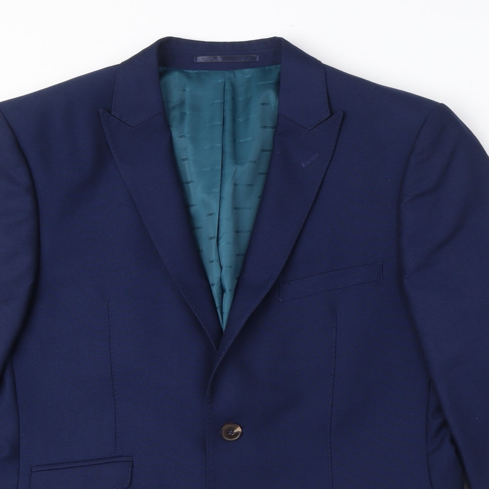 Mens UK Size 40 OneSix5ive Regular Blue Suit Jacket